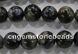 COP455 15.5 inches 12mm round natural grey opal gemstone beads