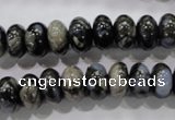 COP471 15.5 inches 8*12mm rondelle natural grey opal gemstone beads