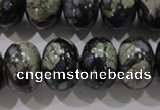 COP473 15.5 inches 13*18mm rondelle natural grey opal gemstone beads