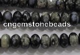 COP475 15.5 inches 6*10mm faceted rondelle natural grey opal beads