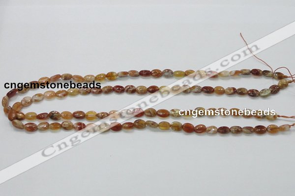 COP500 15.5 inches 6*8mm oval natural red opal gemstone beads