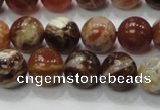 COP503 15.5 inches 12mm round natural red opal gemstone beads