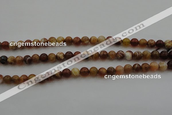 COP509 15.5 inches 6mm round natural red opal gemstone beads