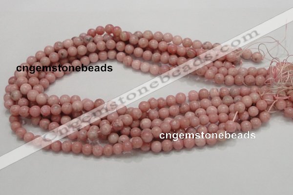 COP52 15.5 inches 7mm round natural pink opal gemstone beads