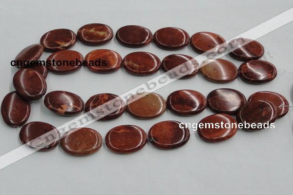 COP524 15.5 inches 22*30mm oval red opal gemstone beads wholesale