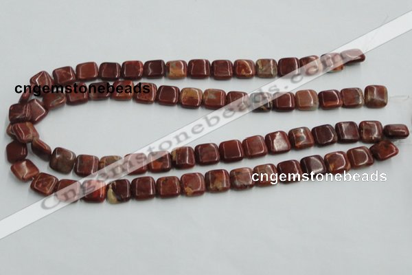 COP526 15.5 inches 12*12mm square red opal gemstone beads wholesale