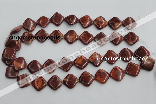 COP528 15.5 inches 18*18mm diamond red opal gemstone beads wholesale