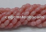 COP55 15.5 inches 5*7mm rice natural pink opal gemstone beads