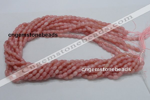 COP55 15.5 inches 5*7mm rice natural pink opal gemstone beads