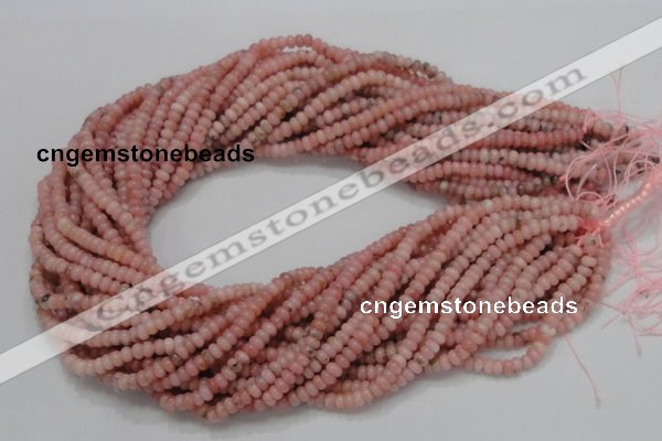 COP56 15.5 inches 2.5*4mm rondelle natural pink opal gemstone beads