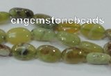 COP561 15.5 inches 8*12mm oval natural yellow & green opal beads