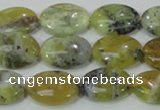 COP563 15.5 inches 13*18mm oval natural yellow & green opal beads