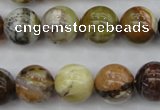 COP591 15.5 inches 14mm round natural yellow & green opal beads