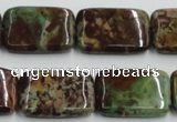 COP611 15.5 inches 18*25mm rectangle green opal gemstone beads