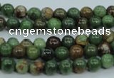 COP651 15.5 inches 6mm round green opal gemstone beads wholesale