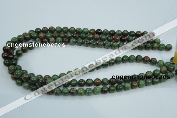 COP652 15.5 inches 8mm round green opal gemstone beads wholesale