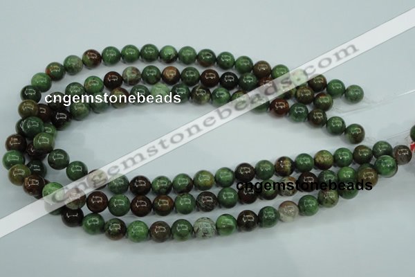 COP653 15.5 inches 10mm round green opal gemstone beads wholesale