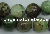 COP655 15.5 inches 14mm round green opal gemstone beads