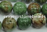 COP657 15.5 inches 18mm round green opal gemstone beads wholesale