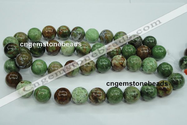 COP657 15.5 inches 18mm round green opal gemstone beads wholesale