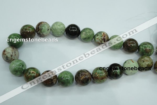 COP658 15.5 inches 20mm round green opal gemstone beads wholesale