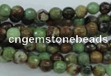 COP661 15.5 inches 6mm faceted round green opal gemstone beads