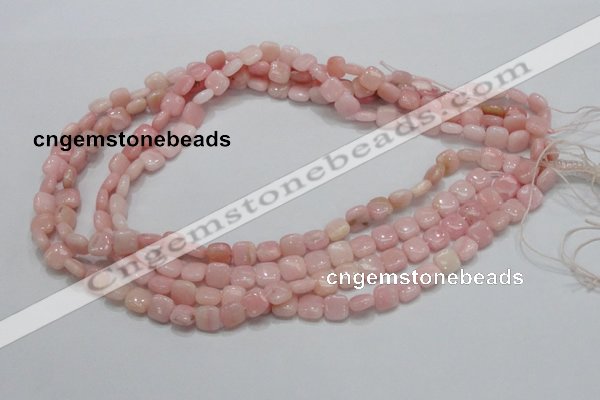 COP67 15.5 inches 8*8mm square natural pink opal gemstone beads