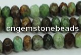 COP670 15.5 inches 6*10mm faceted rondelle green opal gemstone beads