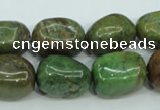 COP672 15.5 inches 12*16mm nuggets green opal gemstone beads