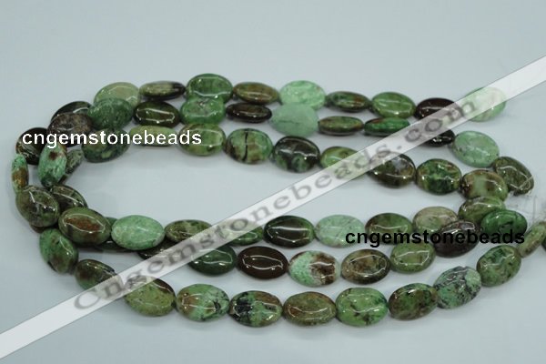 COP678 15.5 inches 13*18mm oval green opal gemstone beads