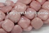 COP68 15.5 inches 12*12mm square natural pink opal gemstone beads