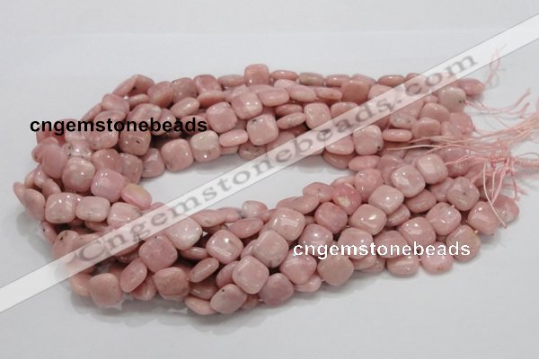 COP68 15.5 inches 12*12mm square natural pink opal gemstone beads