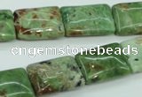 COP688 15.5 inches 13*18mm rectangle green opal gemstone beads