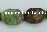 COP692 15.5 inches 18*25mm octagonal green opal gemstone beads