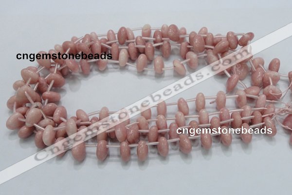 COP75 15.5 inches 13*13mm triangle natural pink opal gemstone beads