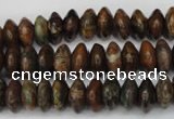 COP751 15.5 inches 5*10mm rondelle green opal gemstone beads