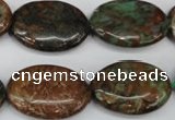 COP758 15.5 inches 18*25mm oval green opal gemstone beads