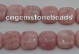 COP79 15.5 inches 12*12mm square natural pink opal gemstone beads