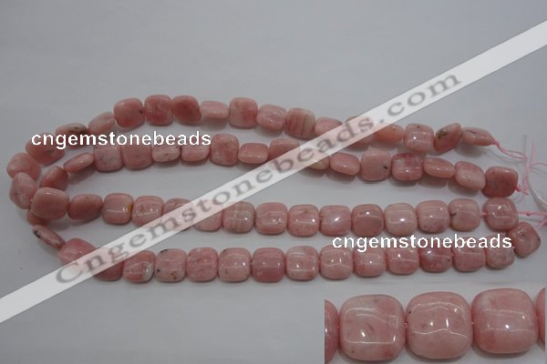 COP79 15.5 inches 12*12mm square natural pink opal gemstone beads