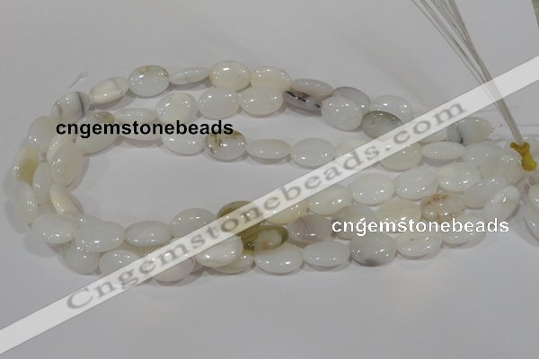 COP907 15.5 inches 13*18mm oval natural white opal gemstone beads