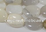 COP908 15.5 inches 15*20mm oval natural white opal gemstone beads