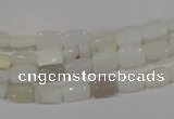 COP911 15.5 inches 6*8mm rectangle natural white opal gemstone beads