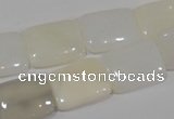 COP914 15.5 inches 13*18mm rectangle natural white opal gemstone beads