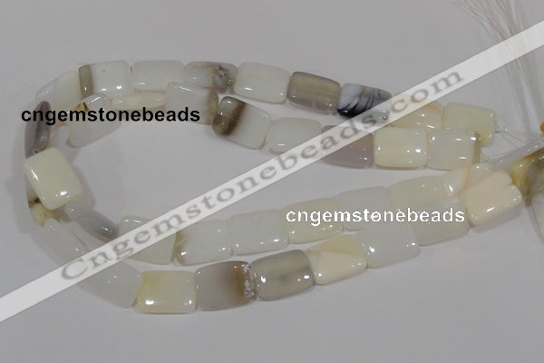 COP914 15.5 inches 13*18mm rectangle natural white opal gemstone beads