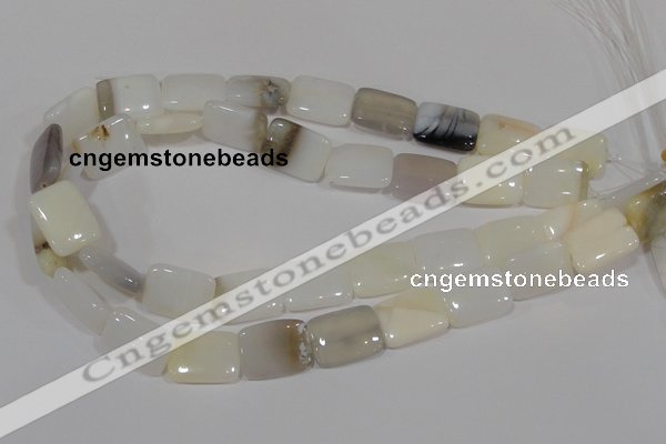 COP915 15.5 inches 15*20mm rectangle natural white opal gemstone beads