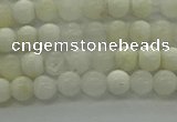 COP920 15.5 inches 4mm round white opal gemstone beads