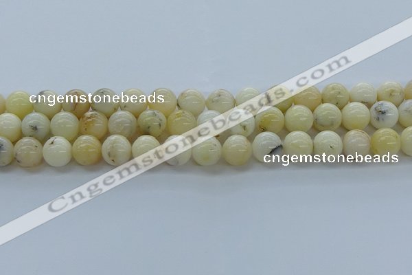 COP924 15.5 inches 12mm round white opal gemstone beads