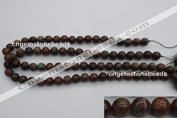 COP953 15.5 inches 10mm round green opal gemstone beads wholesale