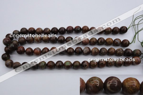 COP954 15.5 inches 12mm round green opal gemstone beads wholesale