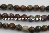 COP961 15.5 inches 6mm faceted round green opal gemstone beads